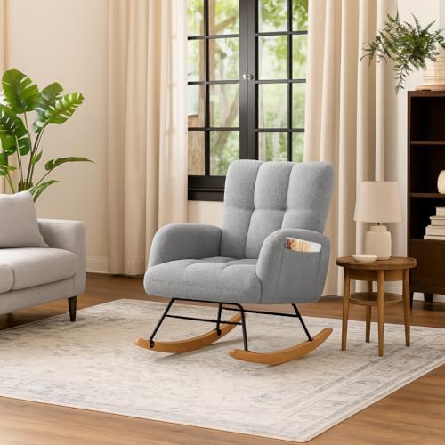 COMHOMA Nursery Rocking Chair, Teddy Glider Rocker - Image 4