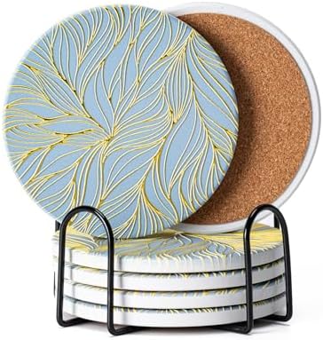 6Pcs Absorbent Coasters Set by Hoewina
