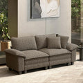 HERA'S HOUSE 88" Oversized Modular Sectional Loveseat Sofa, Chenille Ash by HERASHOUSE