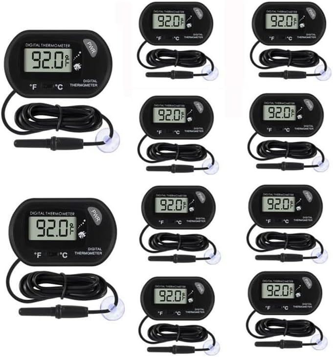 10Pcs Aquarium Thermometer Fish Tank Thermometer Reptile Terrarium Water Test by Dorhea