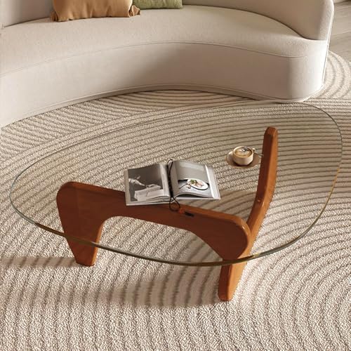 Modern Glass Coffee Table for Living Room, Mid Century Coffee Table, Small - Image 6