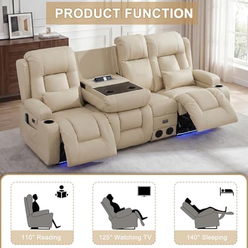 URRED Power Loveseat Recliner Sofa - Image 4