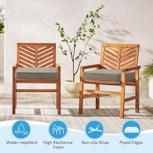 18.5 x 16 Inch Sunbrella Outdoor Chair Cushions - Image 4
