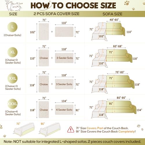 Loiion L Shaped Sectional Couch Cover - Image 2