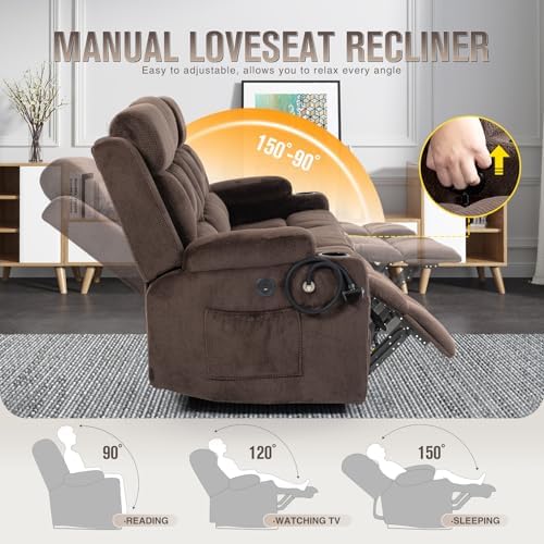 Manual Recliner Sofa Set Loveseat & 3-Seater - Image 4