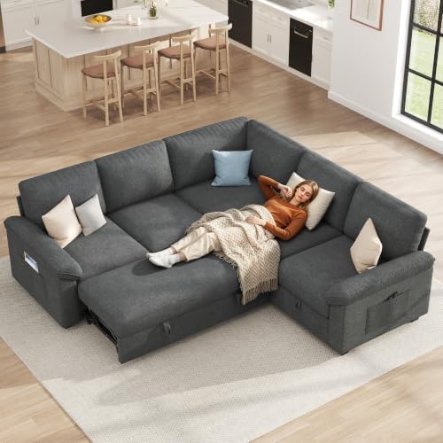 AMERLIFE 81" Sofa Bed, Sectional Sleeper Sofa - Image 2