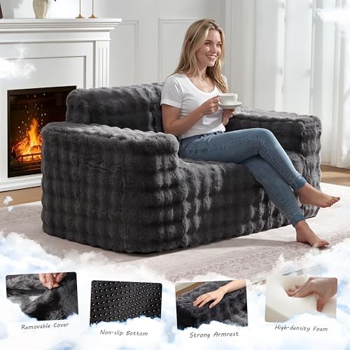 ZurNesfure Sofa Couch Loveseat Boneless Sofa - Image 3