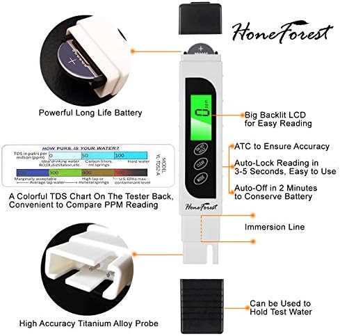 HoneForest TDS Meter, Digital Water Tester - Image 3