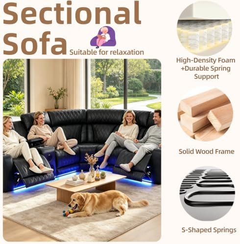 Power Reclining Sectional Sofa - Image 6