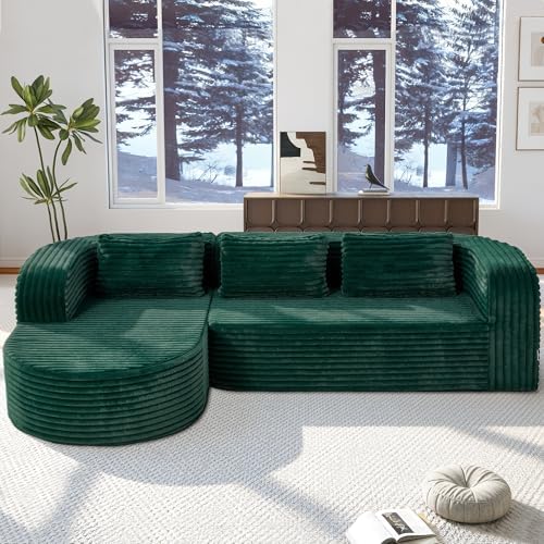 Hobestluk Boneless Couch Modular Sectional Sofa L-Shape Lounge Cloud Couch by YourHomeDeservesMore