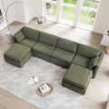 CHITA 146" Modular Sectional Sofa, 6 Seat Modular Couch, Moss Green by Unknown