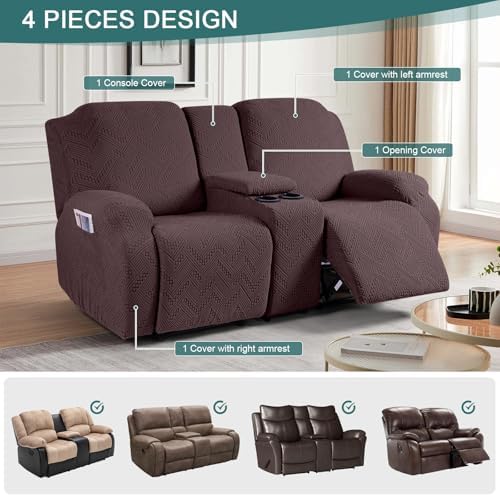 Ruaozz Stretch Loveseat Recliner Cover - Image 4