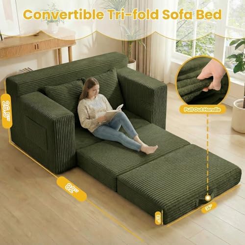 Boneless Loveseat Sleeper Sofa Bed: 3-in-1 Convertible Sofa Bed - Image 5
