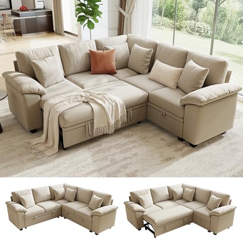 86" Modular Sectional Sleeper Sofa by WorthFurni
