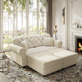 KEIKI 63" Velvet Chesterfield Sofa by KEIKI