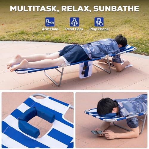 Romswi 2PK Folding Tanning Beach Chair - Image 5