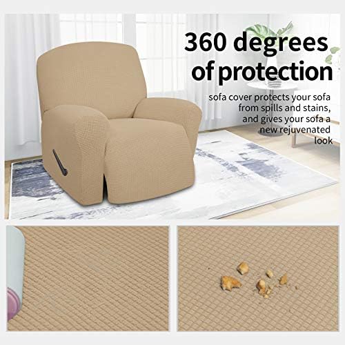 Easy-Going 4 Pieces Oversized Recliner Stretch Sofa Slipcover Sofa Cover - Image 3
