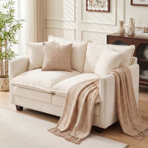 Loveseat Sofa Couch, Small Mini Compact 50" Love Seat 27" Deep Cloud Sofa Seat by MUDANT