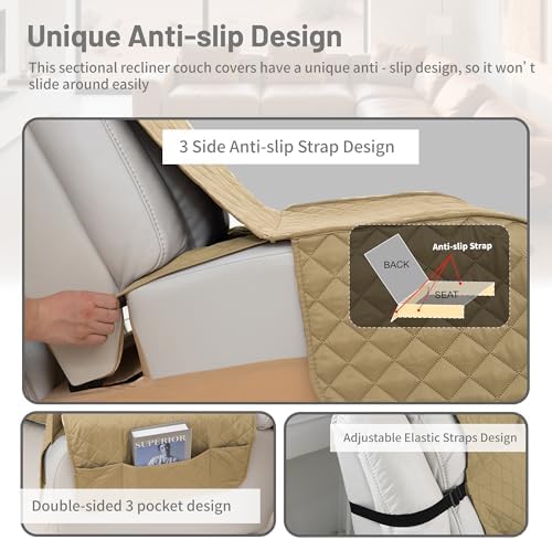 Waterproof Sectional Reclining Couch Covers L Shaped Recliner Sectional Sofa - Image 5