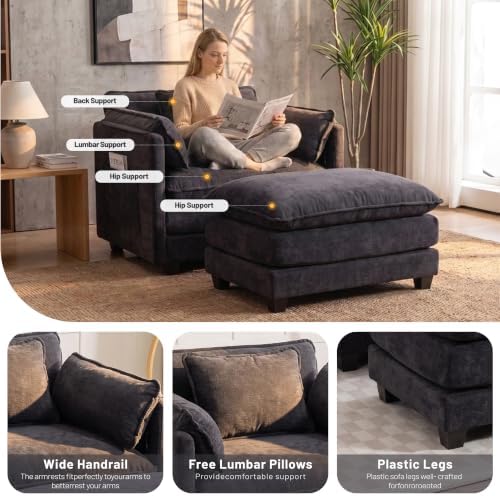 39.5" Modern Oversized Accent Chair - Image 4