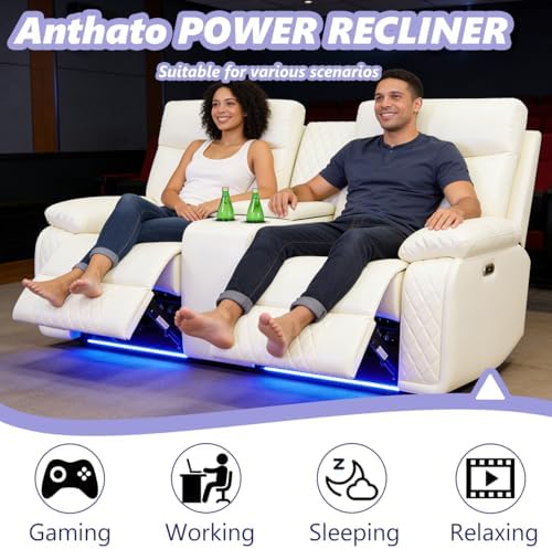 Power Reclining Sofa Set, Recliner Loveseat & 2 Chairs - Image 4