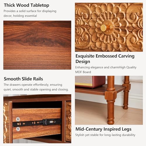 weselon 55.5" Carved Console Table - Image 4