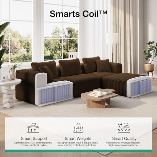 Novilla Modular Sectional Sofa, Modern Cloud Sectional Couch - Image 3