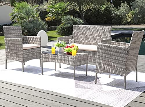 Greesum Patio Furniture 4 Pieces Conversation Sets - Image 2