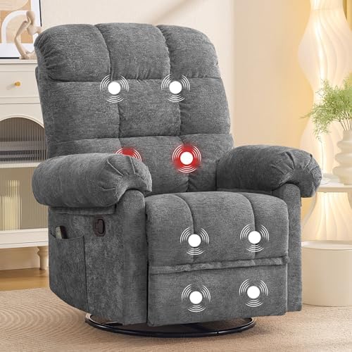 Korser 360° Swivel Rocker Recliner Chair, Rocking Chair Nursery by KORSER
