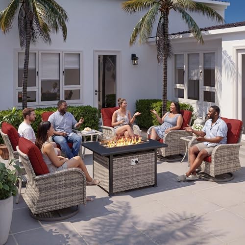 10Pcs Patio Rocking Swivel Chair by MuphyersPatioFurniture
