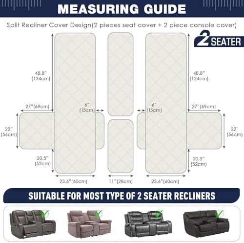 TAOCOCO Waterproof Loveseat Recliner Cover - Image 2