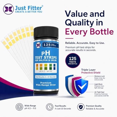pH Test Strips for Testing Alkaline and Acid Levels in The Body. Track & - Image 2