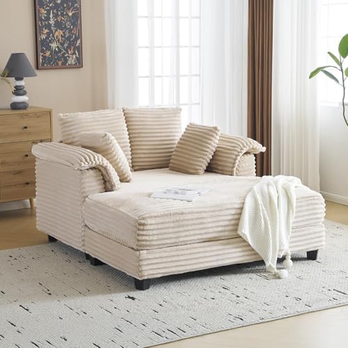 VINGLI 56" Wide Oversized Chaise Lounge Chair - Image 3