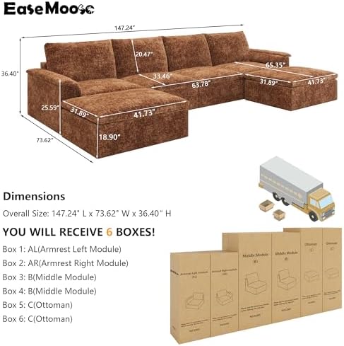 EASE MOOSE Boneless Couches for Living Room - Image 2