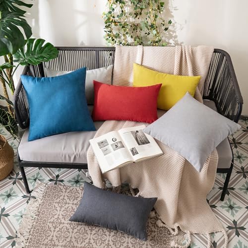 MIULEE Decorative Outdoor Pillow Covers Christmas Lumbar 12x20 Red - Image 5