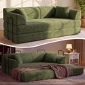 79'' Convertible Futon Sofa Bed, High‑Back Boneless Couches by PQOPQO