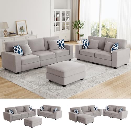 Legend Vansen Oversized Modular Sectional Sofa, U/L‑Shaped Reversible Couch by LLegendVansen