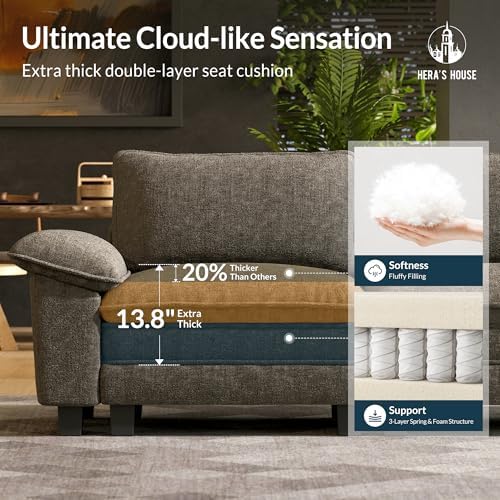 HERA'S HOUSE 3 Pieces Modular Sectional Couch Set - Image 6