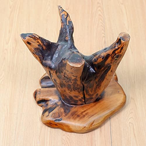 Brefhome 14.5" Tall Cedar Tree Stump Stool, Natural Wood Stump Side Table - Image 6