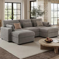 WorthFurni 113.4'' Modular Sectional Sofa, U Shaped Oversized Extra Deep Couches by WorthFurni