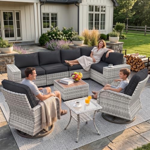 Outdoor Patio Furniture Set PE Wicker Rattan Outdoor Sectional Sofa by MuphyersPatioFurniture