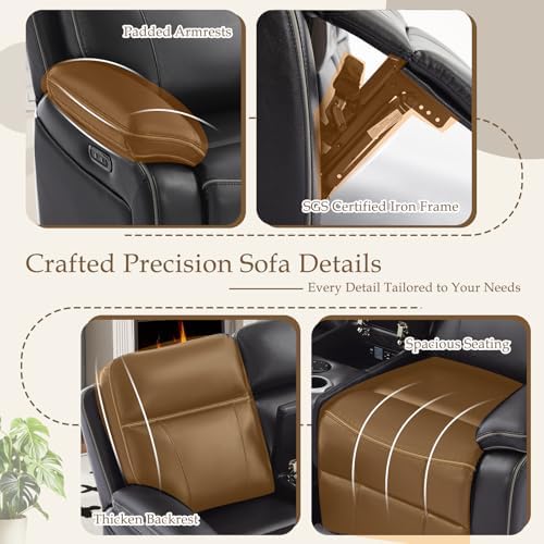 Power Reclining Loveseat with LED Reading Light/Storage Drawer/Bluetooth - Image 7