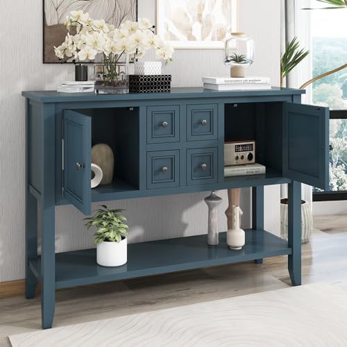 LKTART 44.5" Solid Wood Sideboard Buffet Cabinet, Entryway Console Table - Image 3