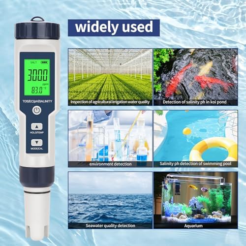 Pool Salt Tester, Digital Pool Water Tester, Accurate and Reliable, pH Meter - Image 7