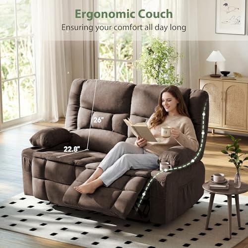 Loveseat Recliner Sofa, Wall Hugger Reclining Loveseat - Image 5