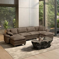 HERA'S HOUSE 158" Oversized Modular Sectional U Shaped Sofa, Chenille Taupe by HERASHOUSE