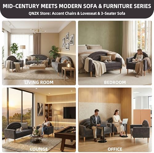 49" Small Loveseat Sofa for Small Spaces, Office Couch - Image 6