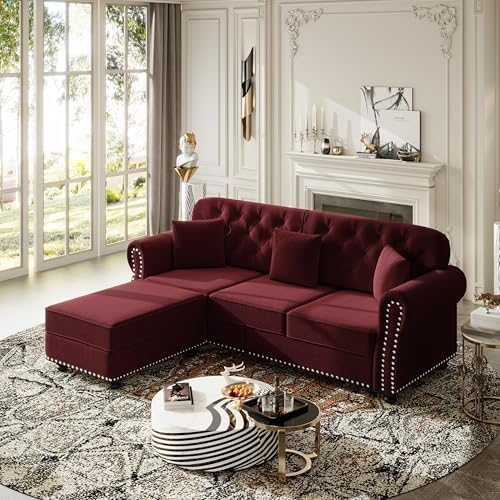 GDFStudio 4-Piece Velvet Sofa Set - Image 7