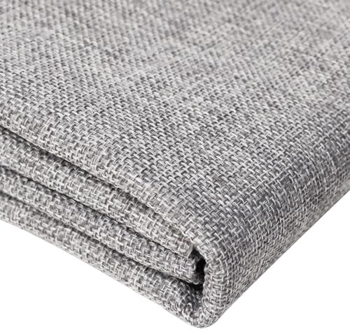 Heavy Linen Fabric 80x57 Inches, 1.2mm Thickness, Plain Solid Color Cloth by MMuteTouch