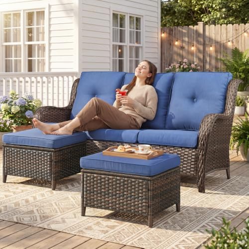 Belord 3-Piece PE Wicker Outdoor Sofa by Belord